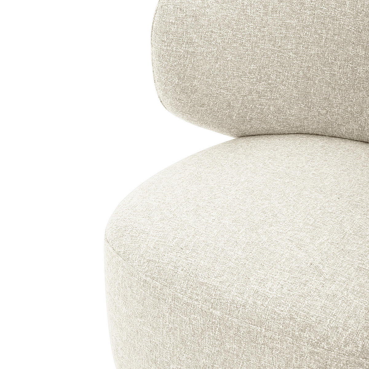 DREHSESSEL - Beige/Schwarz, Textil/Metall (80/81/76cm) - home24