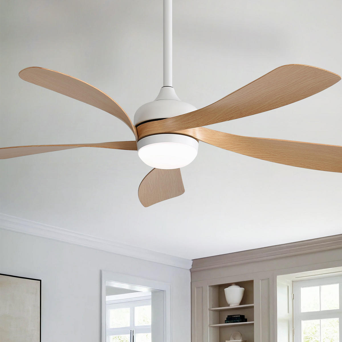 DECKENVENTILATOR DE-16212 42 Zoll mit LED & Fernbedienung - Weiß, Kunststoff (106.68/106.68/26.8cm) - ComfortXL