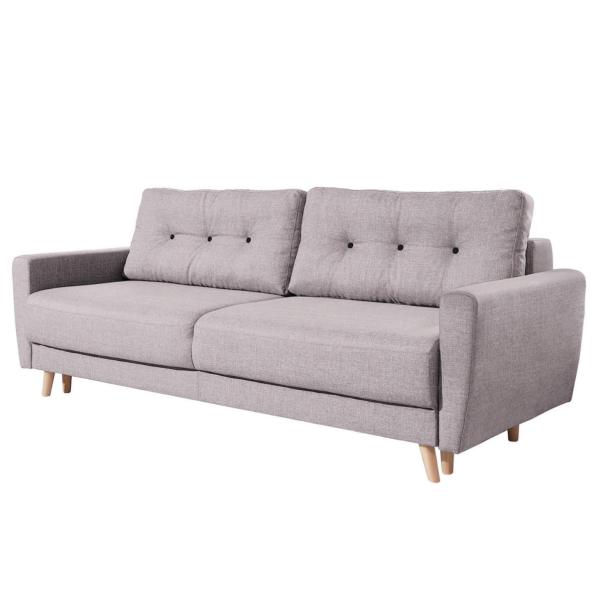 3-SITZER SOFA - Hellbraun/Hellrosa, Textil (220/90/90cm) - home24