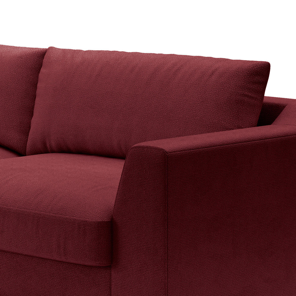 BIG-SOFA - Weinrot, Kunststoff/Textil (274/90/112cm) - home24