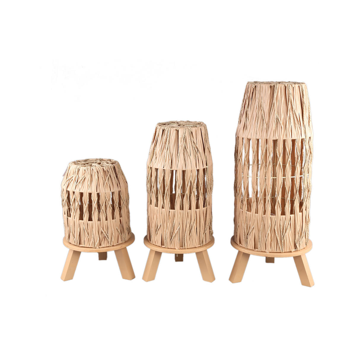 LED-LAMPE Alleene Beige 31/31/75cm - Beige, Kunststoff (31/31/75cm) - PTMD Collection