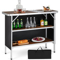 CAMPINGSCHRANK Kaffee - Braun, Holzwerkstoff (38/110/88cm) - COSTWAY