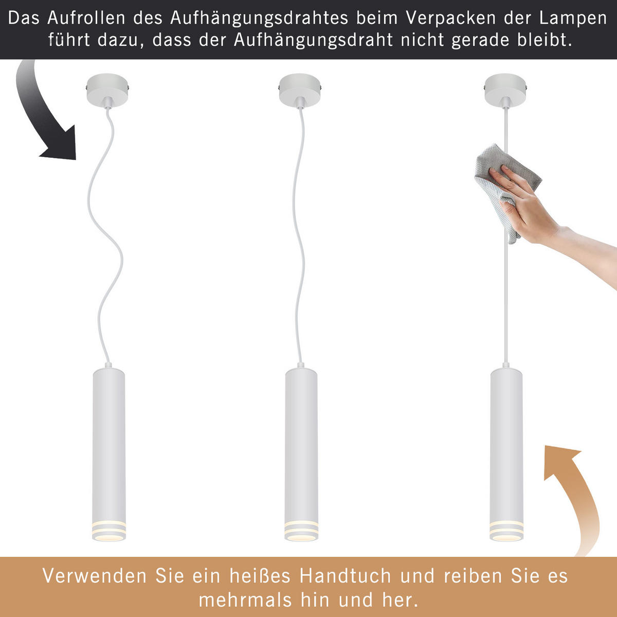 PENDELLEUCHTE Elowen 155/30/6 cm - Weiß, Metall (155/30/6cm) - ZMH