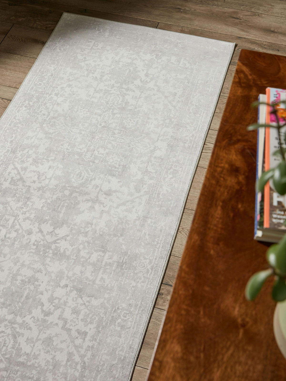 VINTAGE-LÄUFER Miray waschbar 80/240 cm - Grau, Kunststoff (80/240cm) - benuta Nest