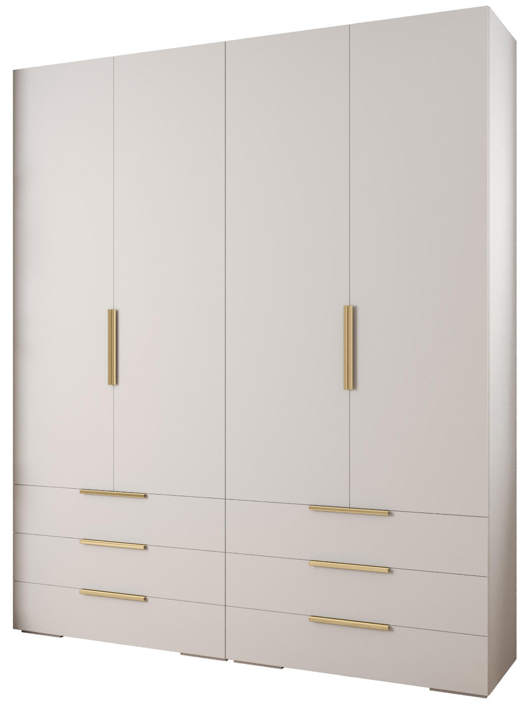 GARDEROBEN-SET 236,7/200/47 - Weiß, Holz/Kunststoff (200/236.7/47cm) - Abiks Möbel
