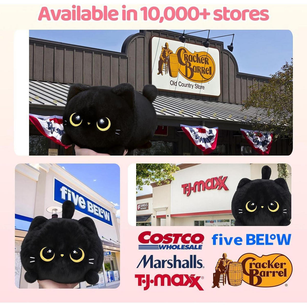 PLÜSCHTIER Schwarze Katze 40 cm - Schwarz, Textil (22/26cm)