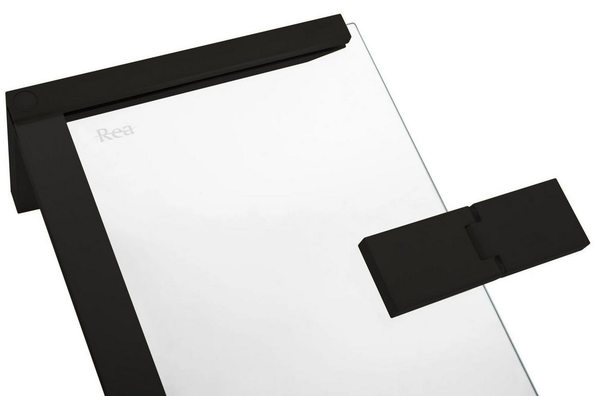 DUSCHKABINE Rea Hugo Double Black 80x100 - Schwarz, Glas (80/100/200.5cm) - REA