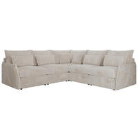 ECKSOFA VERSO L Beige Cord - Beige/Schwarz, Kunststoff/Textil (270/270cm) - MKS