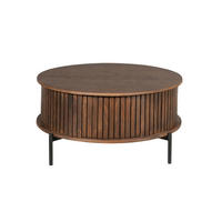 COUCHTISCH Dimora Mangoholz Durchmesser 80 cm Braun - Braun, Holz (80/80/40cm)