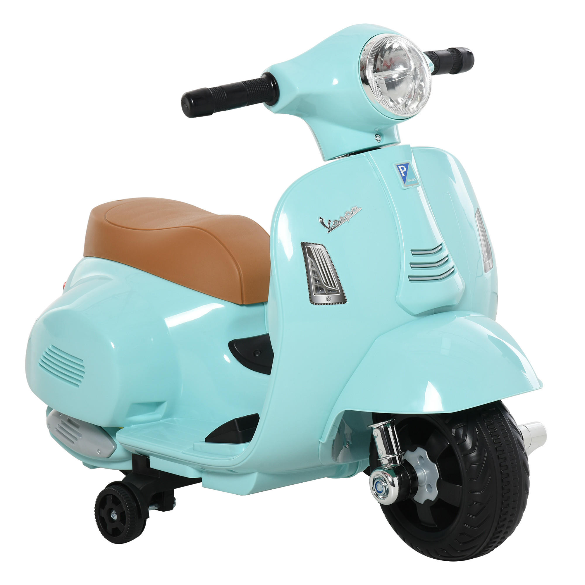 ELEKTRO KINDERMOTORRAD, Grün/ Rot/Weiß, Kunststoff-+ Metall - Grün, Metall (66.5/38/52cm) - HOMCOM
