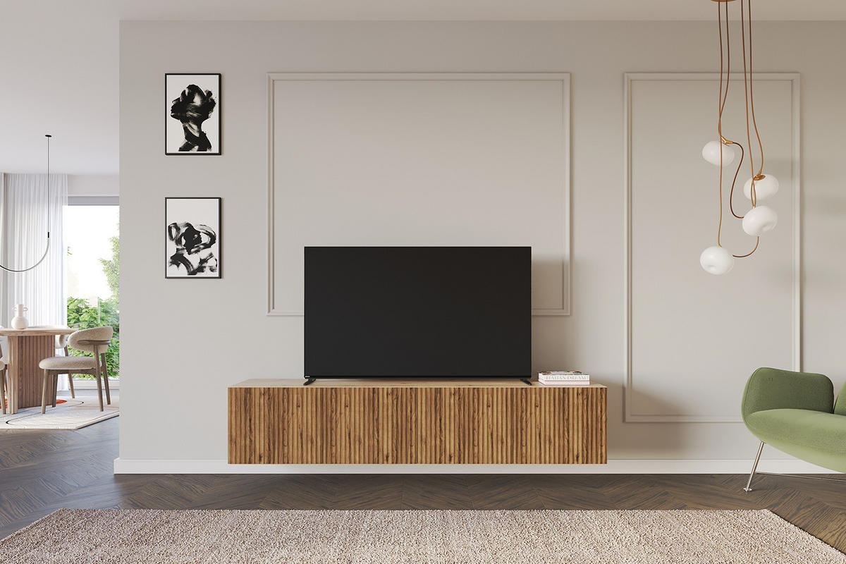 LOWBOARD NOA-2-W 2x100x40x41 cm - Artisan / Katania - Eiche Wotan, Holzwerkstoff (200/40/41cm) - ALTDECOR