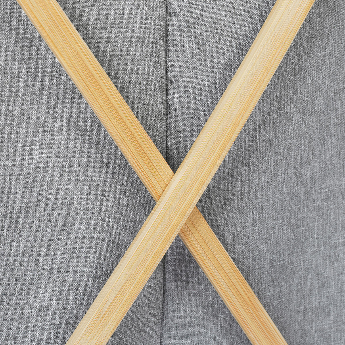 WÄSCHEKORB klappbar - Grau, Holz/Textil (43/62.5/42cm) - Relaxdays