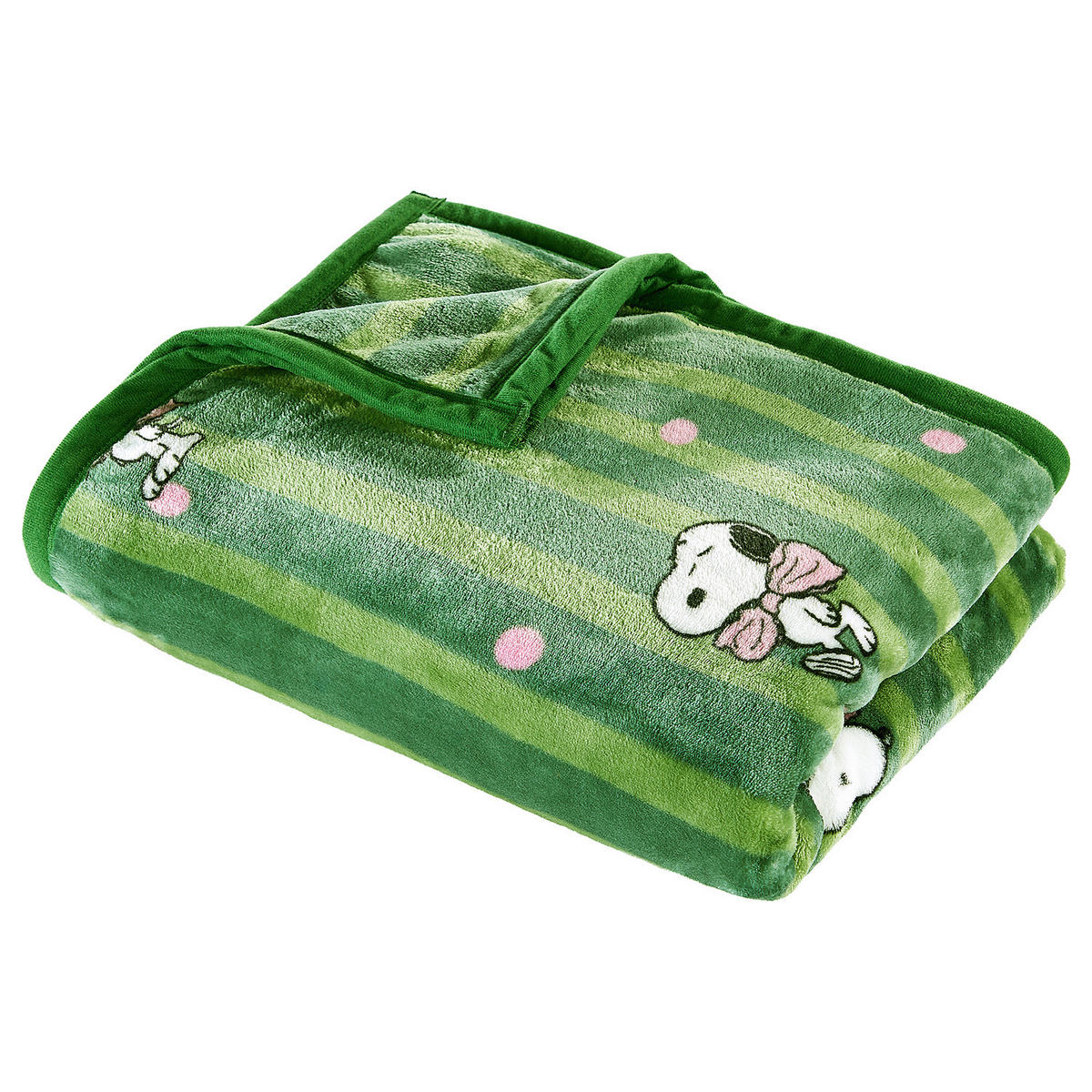FLEECEDECKE Peanuts Bow - Grün, Kunststoff (130/170cm) - Butlers