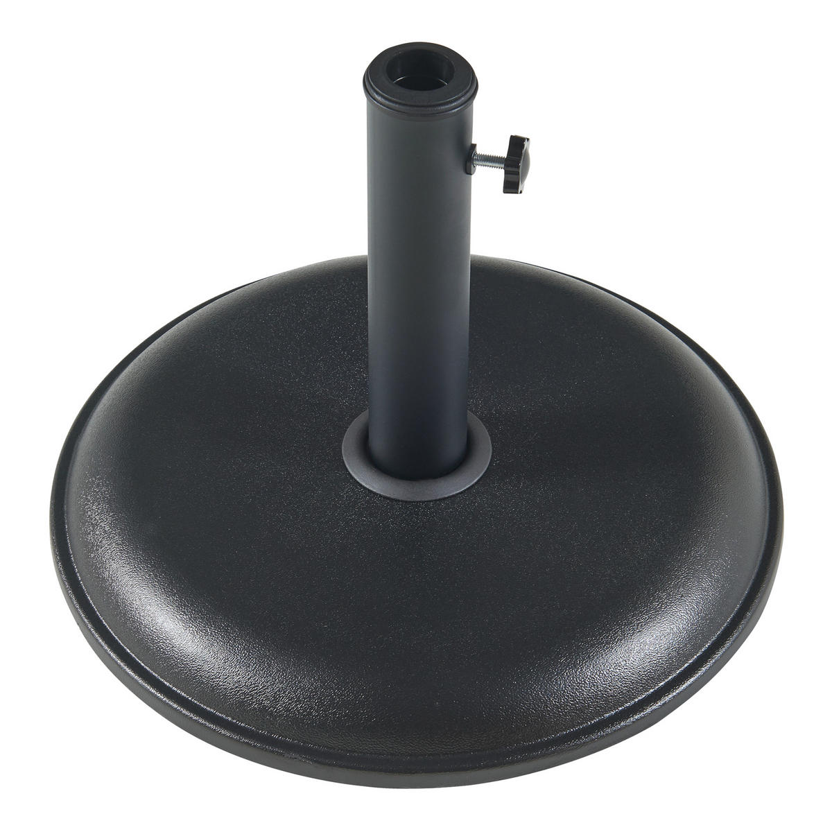 SONNENSCHIRMSTÄNDER Bionaz - Schwarz, Stein (45/45cm) - casa.pro