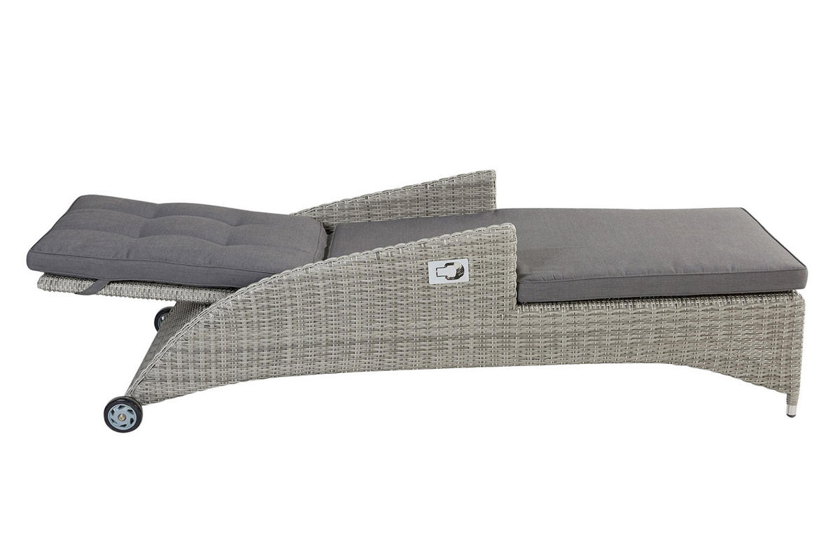 GARTENLIEGE Dover, Grau - Grau, Kunststoff (70/85/188cm) - dasmöbelwerk