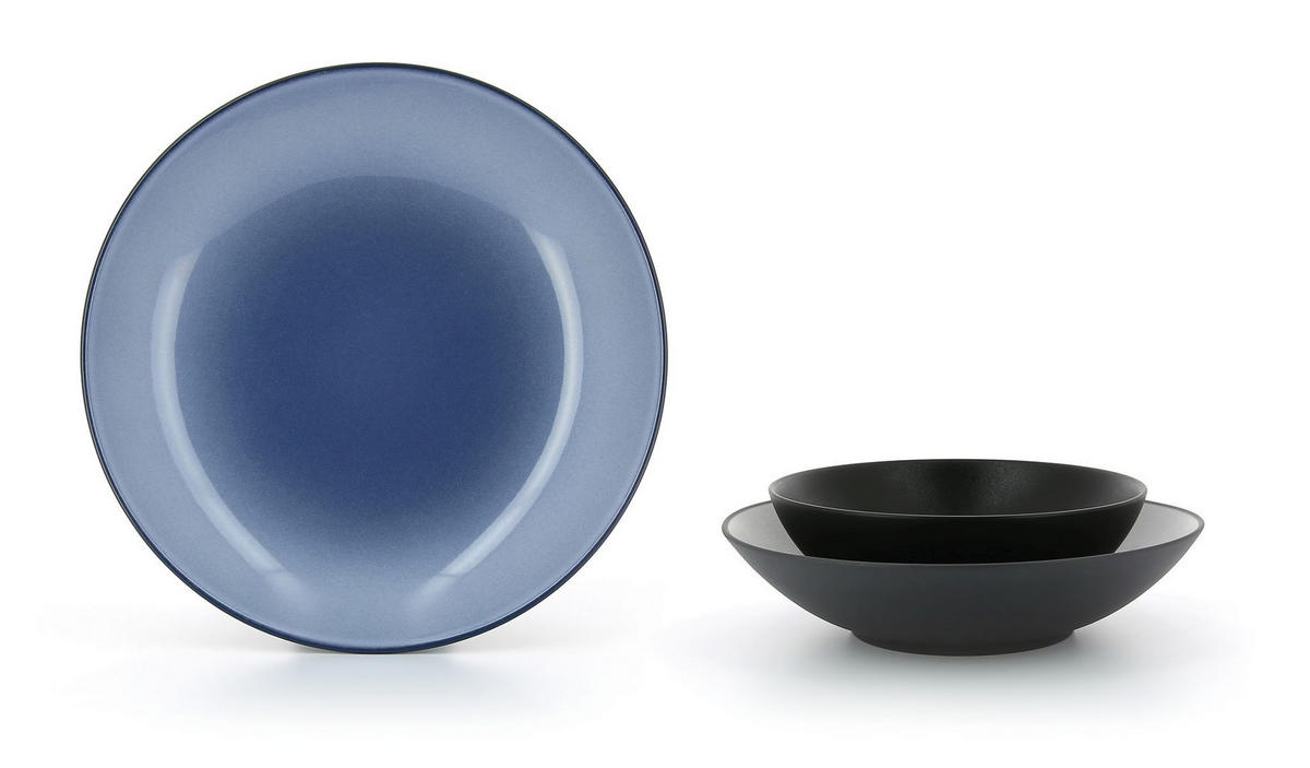 SUPPENSCHÜSSEL / COUPTELLER EQUINOXE 15CM gusseiserne optik - Schwarz, Keramik (15cm) - Revol Porcelaine France