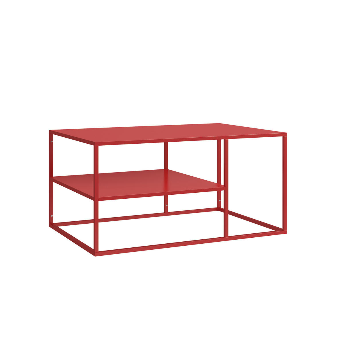 COUCHTISCH Solund 45/90/60 cm - Rot, Metall (60/90/45cm) - [en.casa]