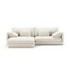 ECKSOFA links Torino aus strukturiertem Stoff elfenbein 4 Sitzplätze - Ecru, Textil (170/250cm) - Micadoni