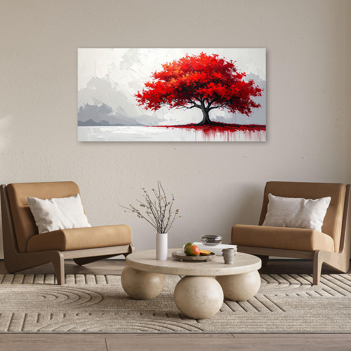 LEINWANDBILD Städte & Architektur 120x60cm - Rot, Textil (120/60cm) - Feeby