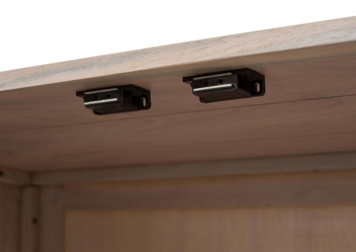 TV-BOARD Akazie 260x40x49 weiß lackiert MOSAYK #218 - Weiß, Holz (260/49/40cm) - Massivmoebel24