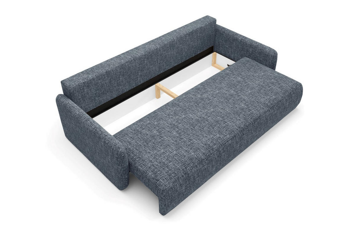 SCHLAFSOFA mit Bettkasten Anthrazitgrau - Anthrazit/Schwarz, Holz/Holzwerkstoff (217/86/102cm) - Furnisell