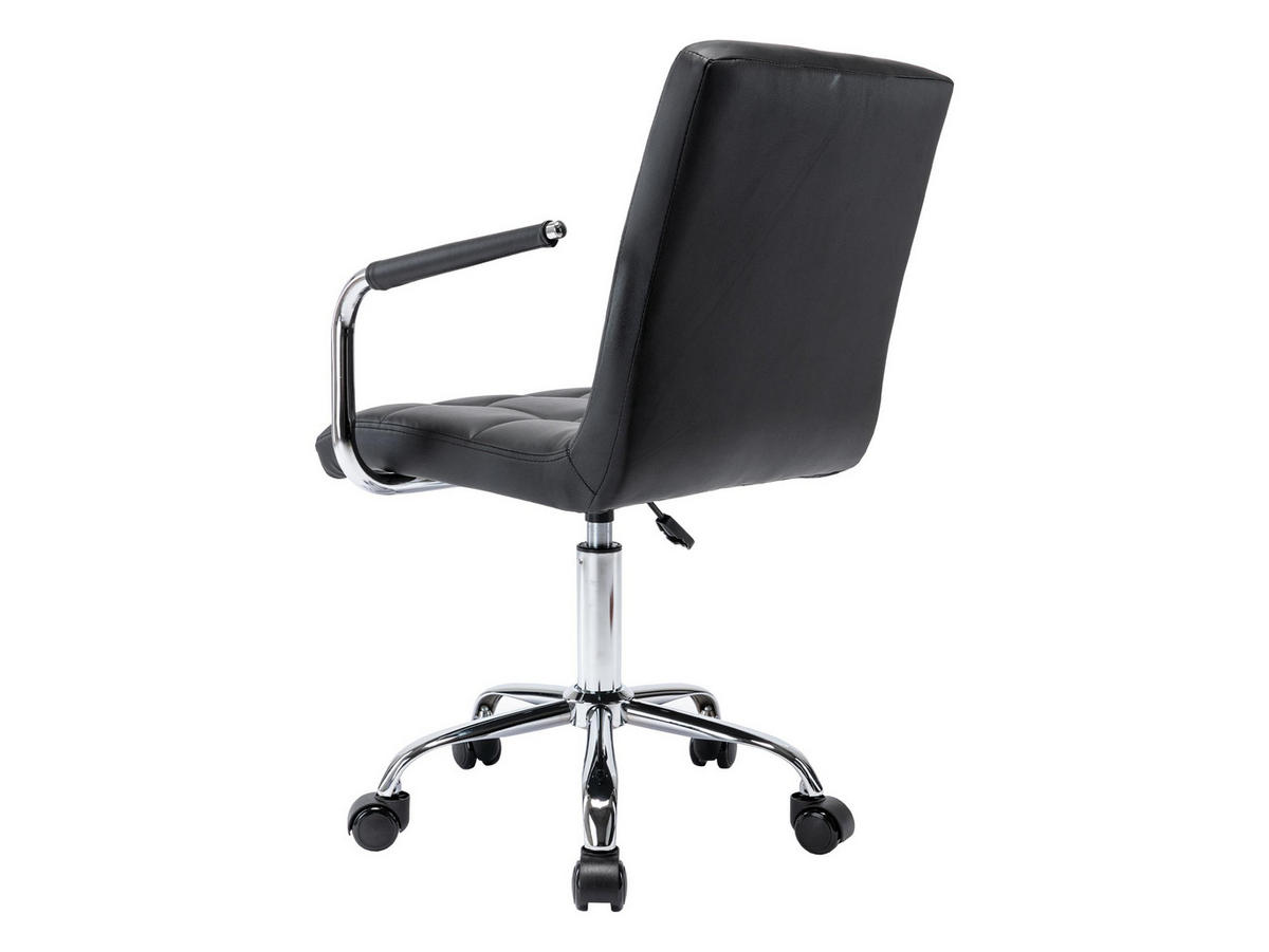 DREHSTUHL Muz 629-1 - Silberfarben/Schwarz, Textil/Metall (58/92/52cm) - MIRJAN24