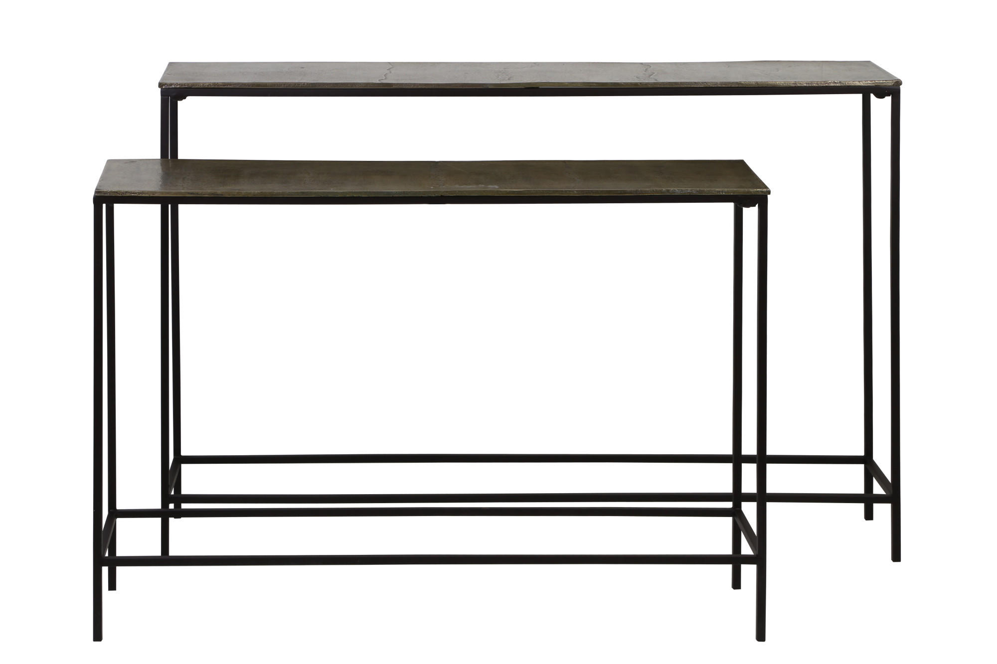 KONSOLENTISCH 2er-Set Hartsville Bronze 119/25/80,5 cm - Bronzefarben, Metall (25/80.5/119cm) - Light & Living