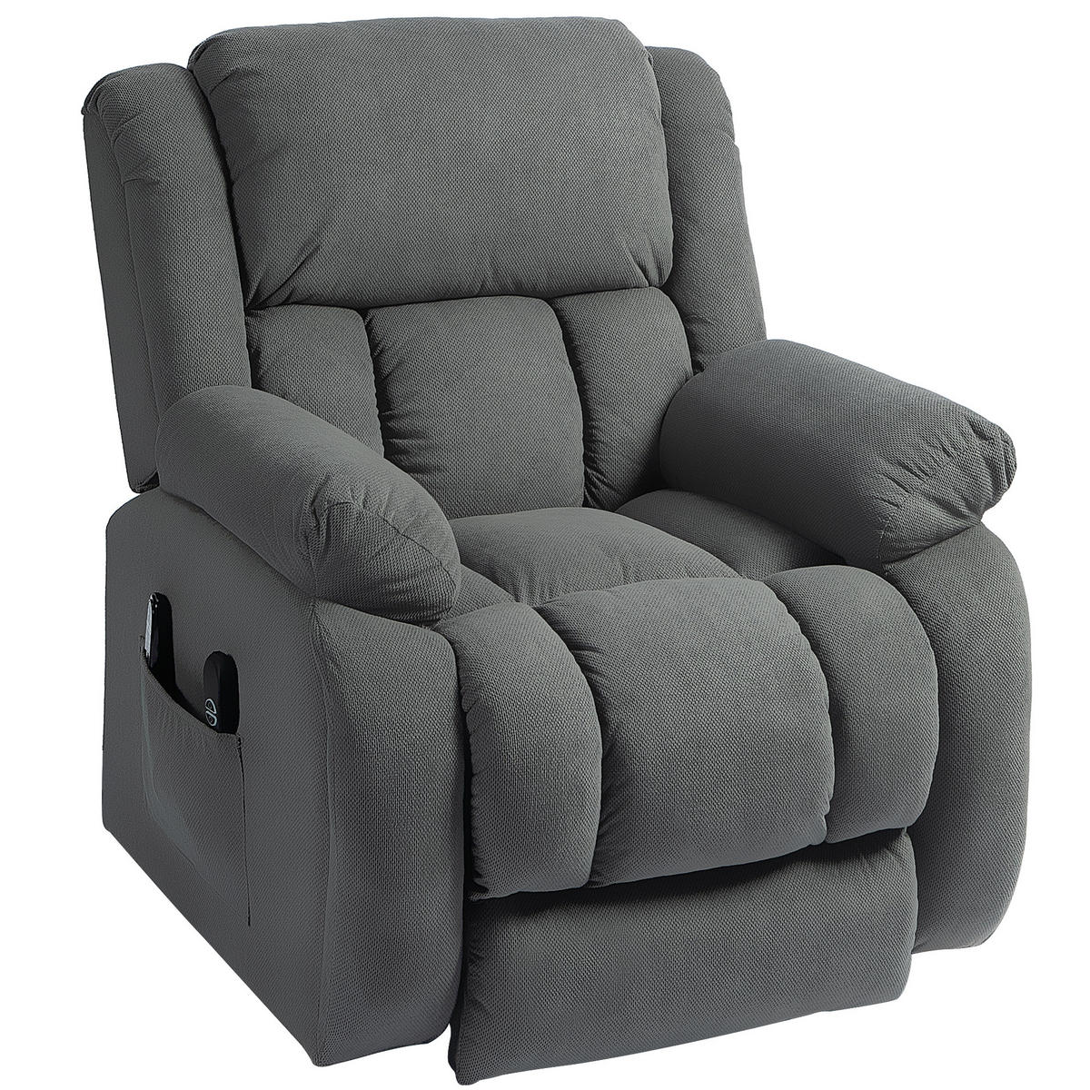 MASSAGESESSEL DE-15385 elektrisch neigbar mit Massage und Heizung - Grau, Metall (104/100/93cm) - ComfortXL