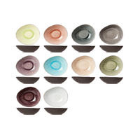 TIEFER TELLER Tiefe Teller Streetfood 19.5 x 16 x 5 cm - 10 Stück - Multicolor, Keramik (20/17/5cm) - Cosy & Trendy