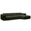 3-SITZER ECKSOFA mit Longchair - Schwarz/Grau, Kunststoff/Textil (317/173cm) - home24