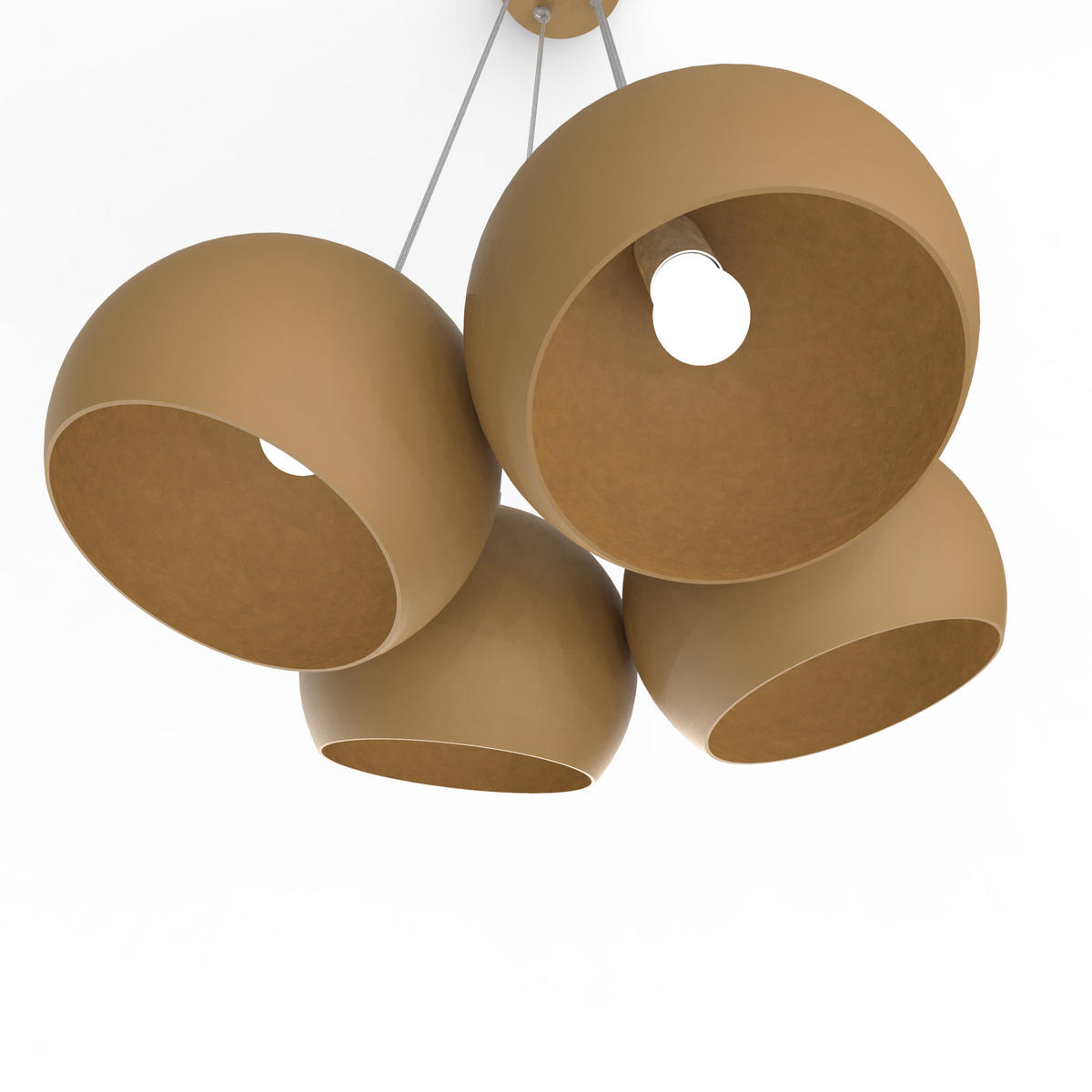 HÄNGELEUCHTE - Goldfarben, Metall (25/25/20cm) - Lumicom