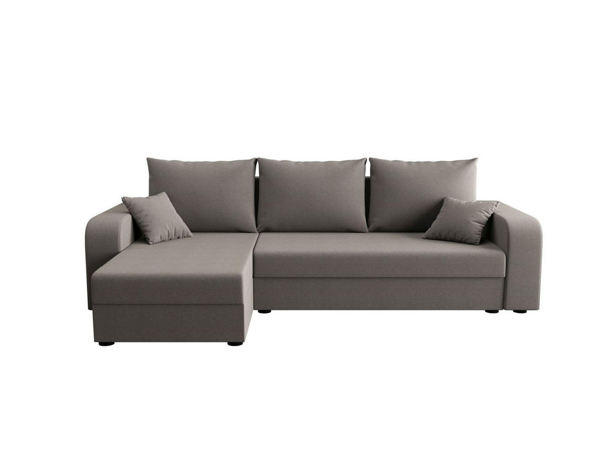 ECKSOFA HEWLET L BIS Sawana 21 Links mit Schlaffunktion - Grau, Textil (240/140cm) - Bedante