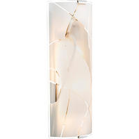 LED WANDLEUCHTE Metall Chrom Weiß - Weiß, Glas (15/6/36cm) - Globo Lighting