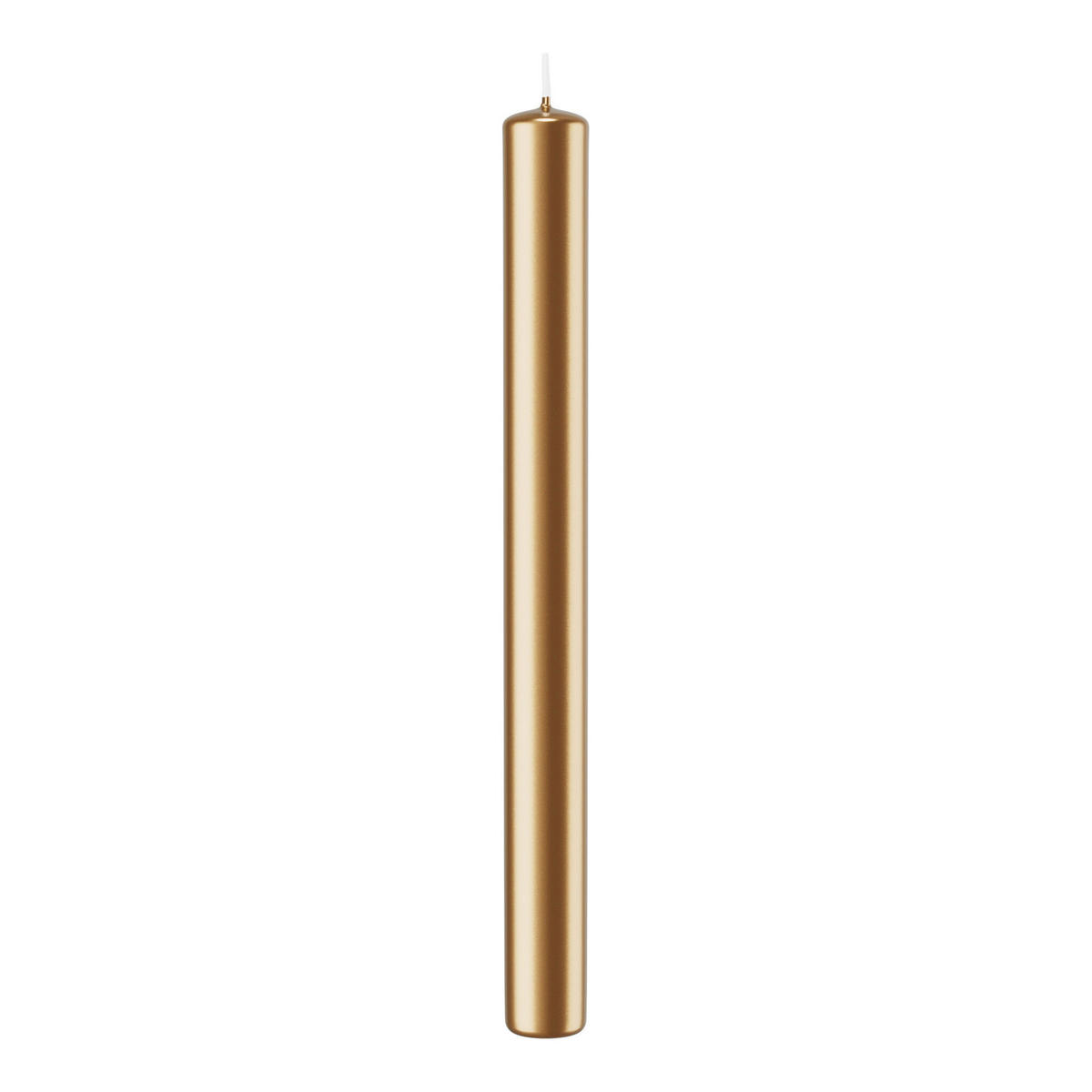 STABKERZEN Gold 250 x Ø 23 mm, 10 Stück - Goldfarben, Paraffin (2.3/25/25cm) - Wiedemann Kerzen