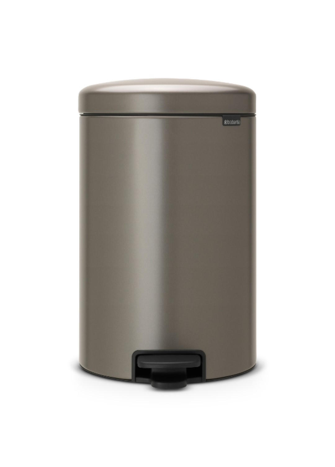 MÜLLEIMER klassisch Mit Soft Verschluss 20 Liter 46,7 x 29 x 38 cm Metall Platin - Grau, Metall (29/46.7/38cm) - PROREGAL