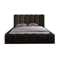 POLSTERBETT VELORA 160x200 SCHWARZ - Schwarz, Textil (160/200cm) - Luxkor24