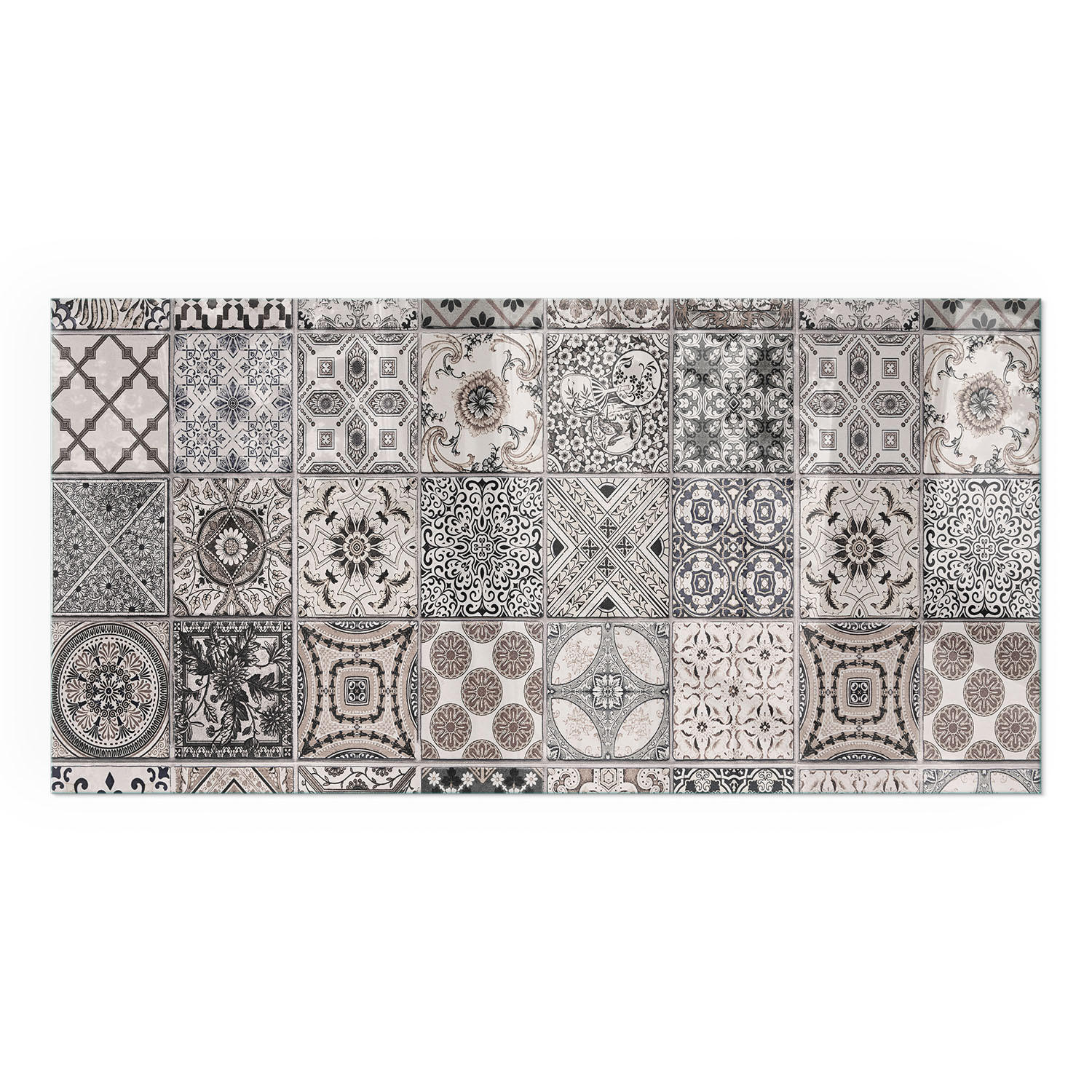 GLASPLATTE für Kamin 100x50 cm - Schwarz, Glas (100/50/0.4cm) - TULUP