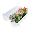 2XBLUMENKASTEN - Weiß, Metall (61/16.5/14cm) - Relaxdays
