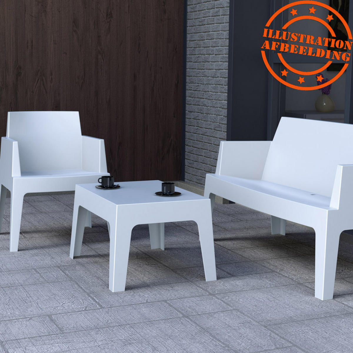 GARTEN-LOUNGETISCH grau 77x56x43 cm - Grau, Kunststoff (77/56/43cm) - AlterEgo