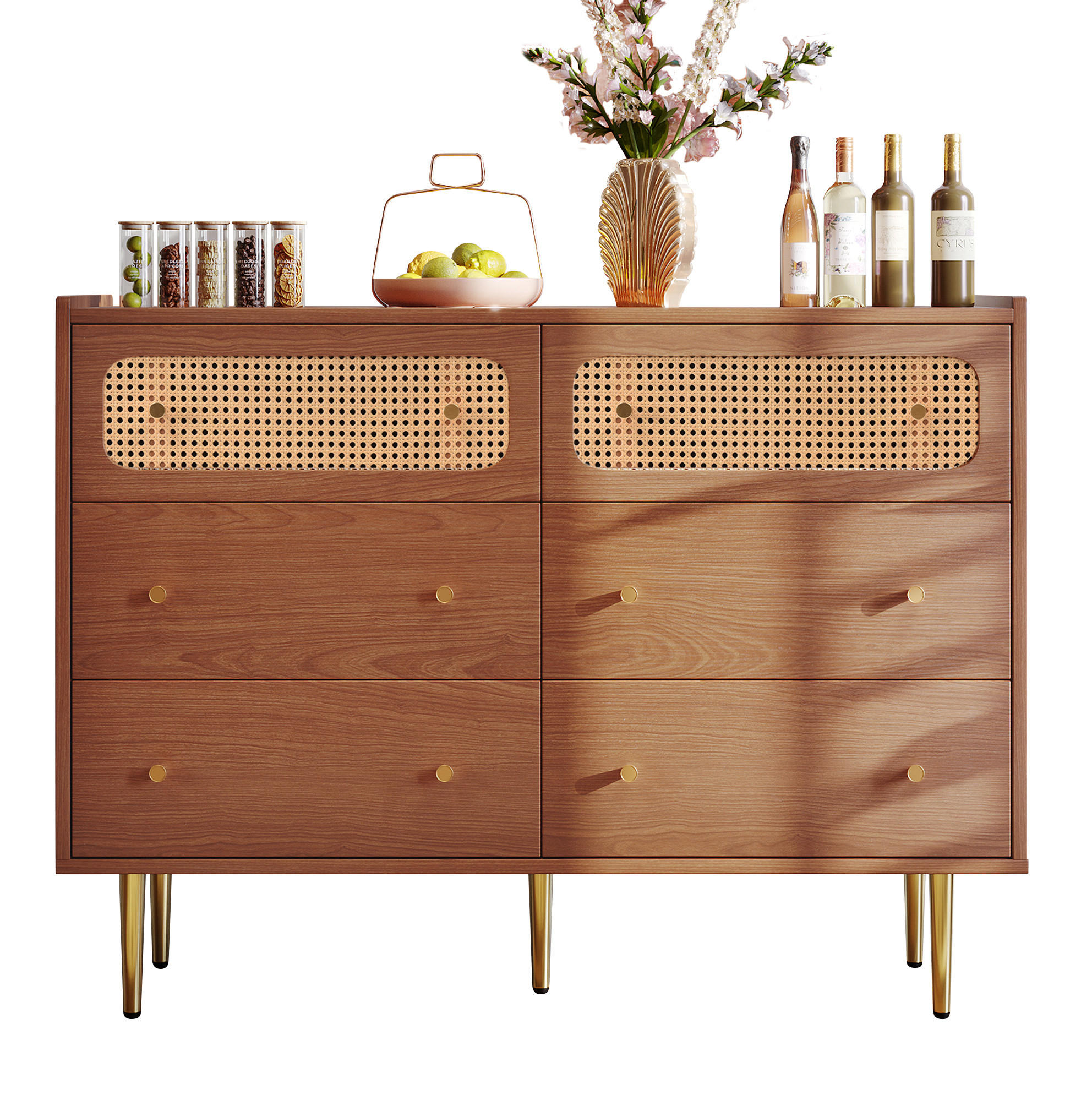 Okmyhome Kommode Natur 40x90x120 cm