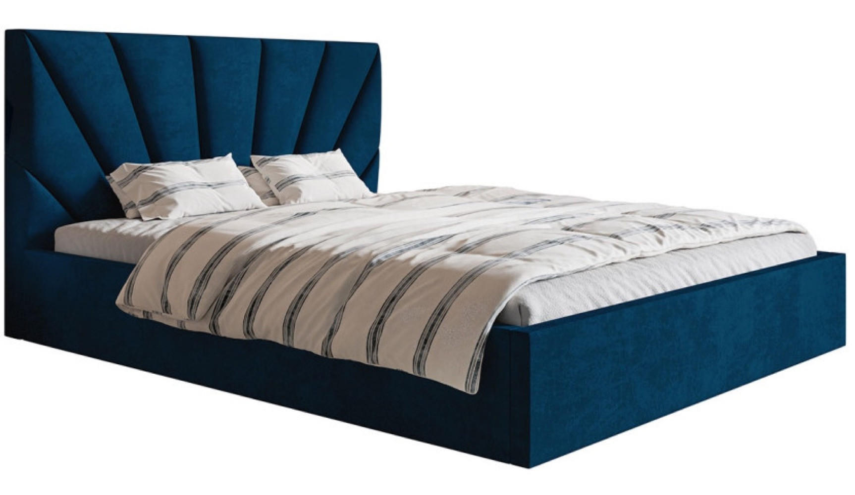 Sepro Meble Bett Schwarz, Dunkelblau, Blau 180x200 cm