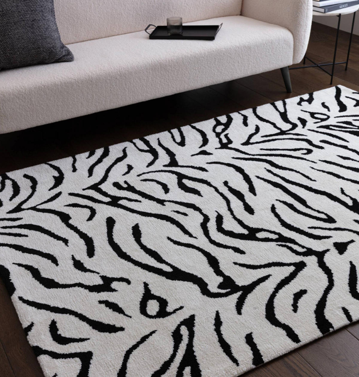 TEPPICH modern Flachgewebe SAVAGE Weiß 120 x 170 cm - Weiß, Textil (120/170cm) - Novatrend