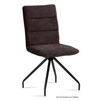 ESSZIMMERSTUHL (6er-Set) Dianna 47x92x60 Schwarz/Espresso - Dunkelbraun/Schwarz, Kunststoff (60/92/47cm) - 58aufmkessel