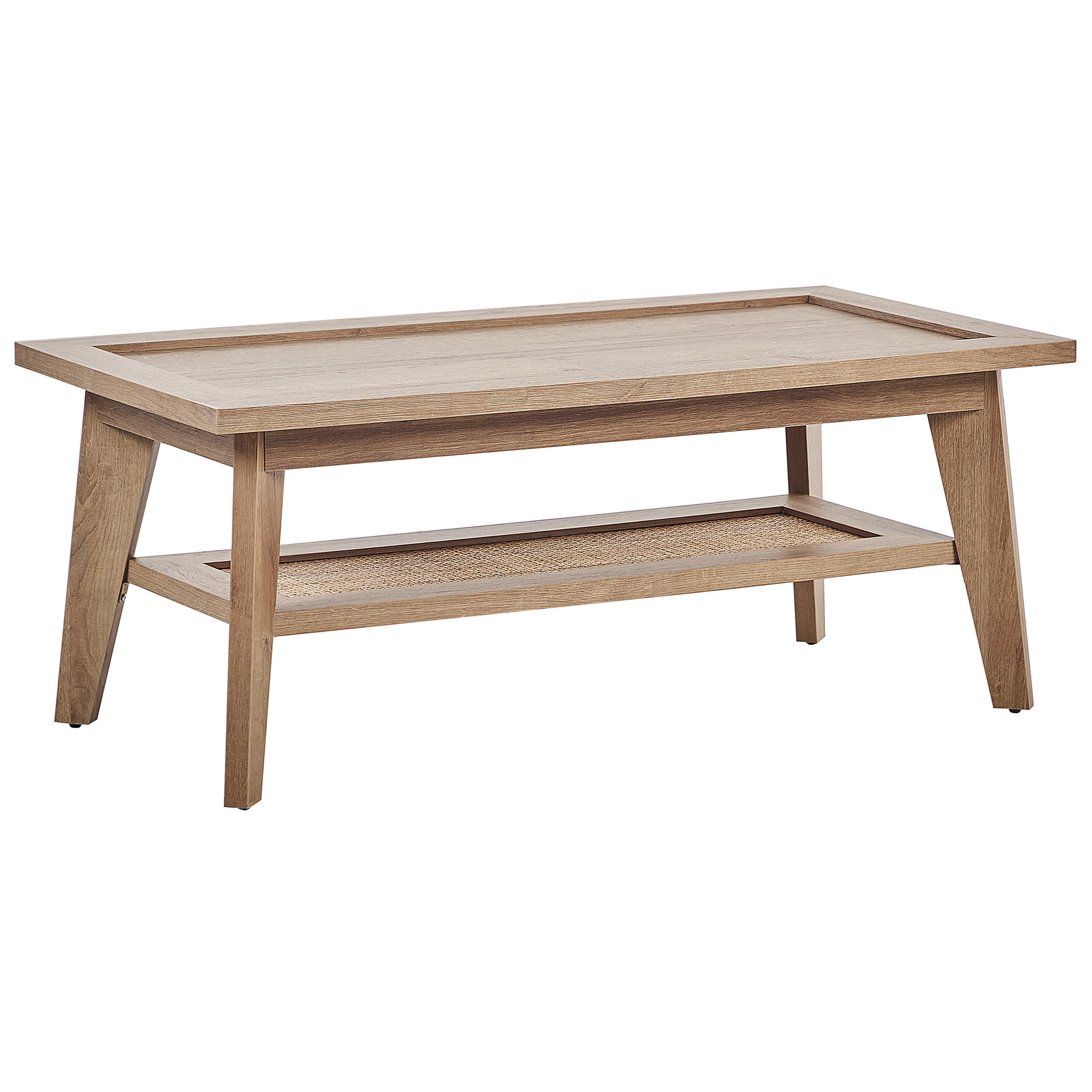 COUCHTISCH heller Holzfarbton 100/50 cm Simla - Hellbraun, Holzwerkstoff (50/100/40cm) - Beliani