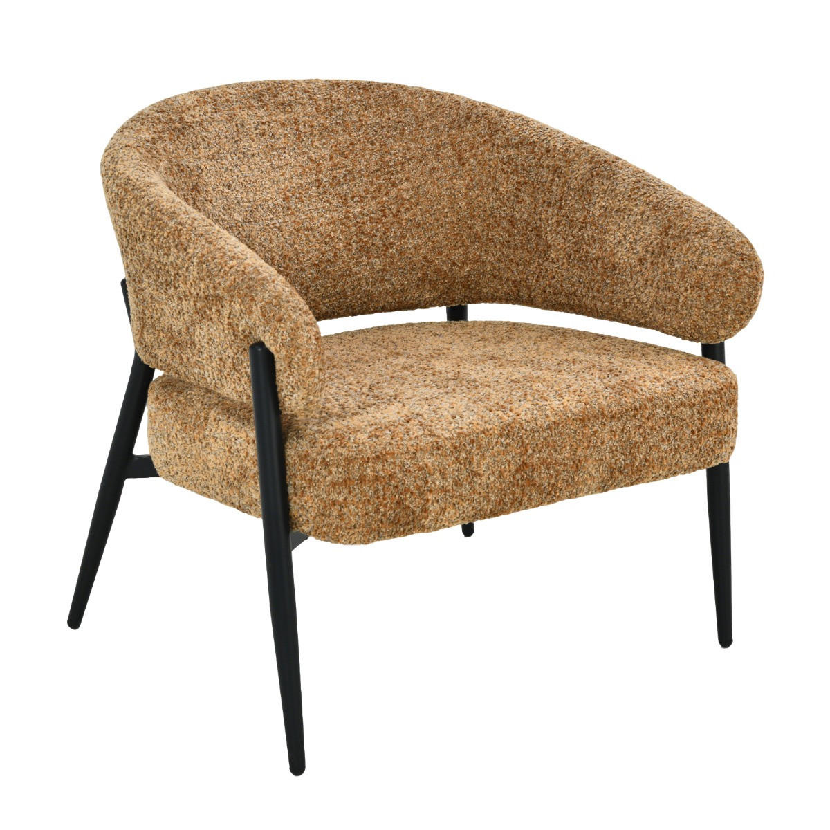 SESSEL Dilan Braun 72.5 /73/75 cm - Cognac, Textil (73/75/72.5cm) - Livingfurn