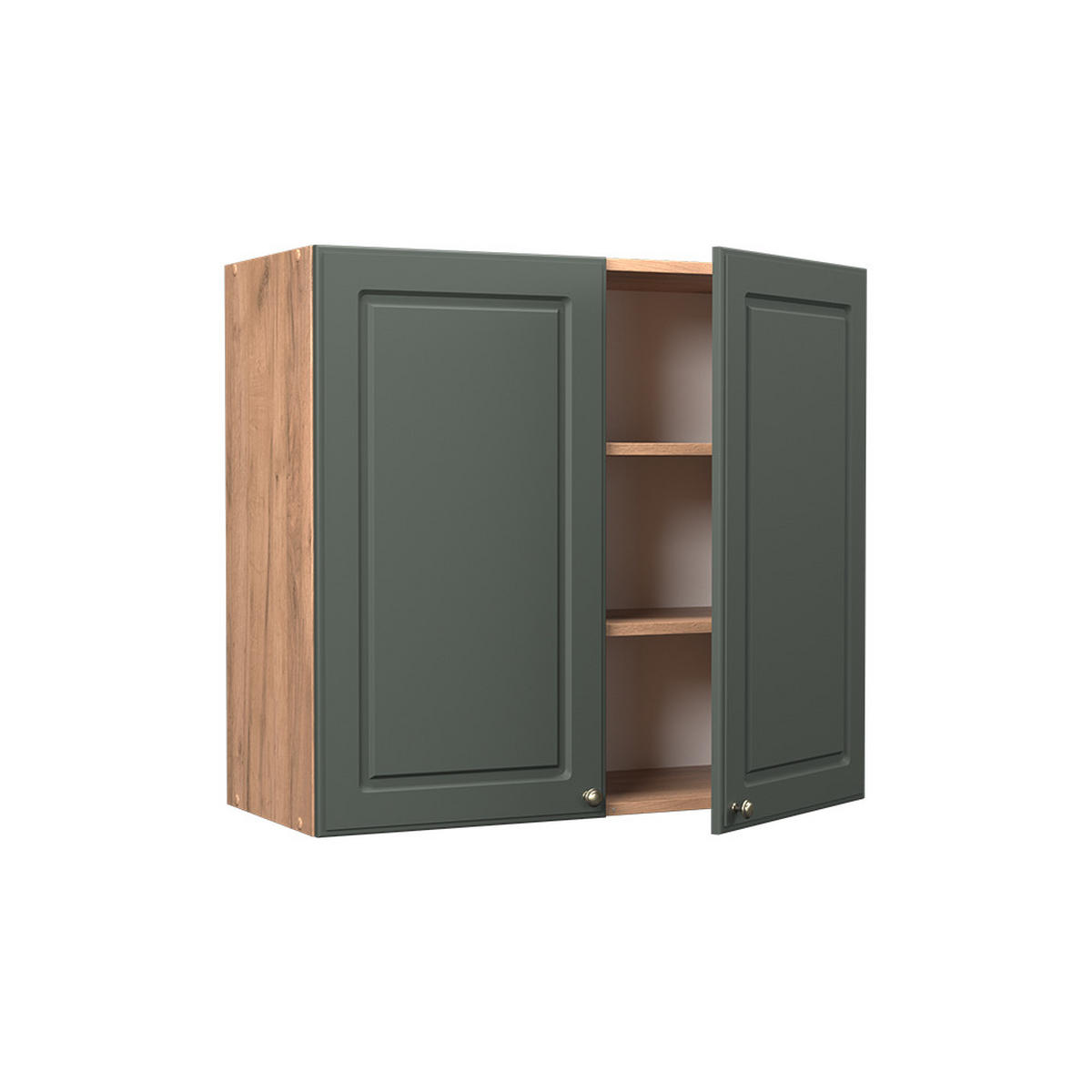 HÄNGESCHRANK Fame-Line, Grün-Gold Landhaus/Goldkraft Eiche, 80 cm - Honigeiche/Grün, Holzwerkstoff (80/72/34.1cm) - Vicco