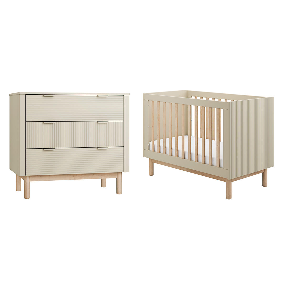 POKOJ PRO MIMINKO 2DÍLNÝ Miloo Šampaňské - béžová, kompozitní dřevo (123.5/87.5/66cm) - Petits-meubles