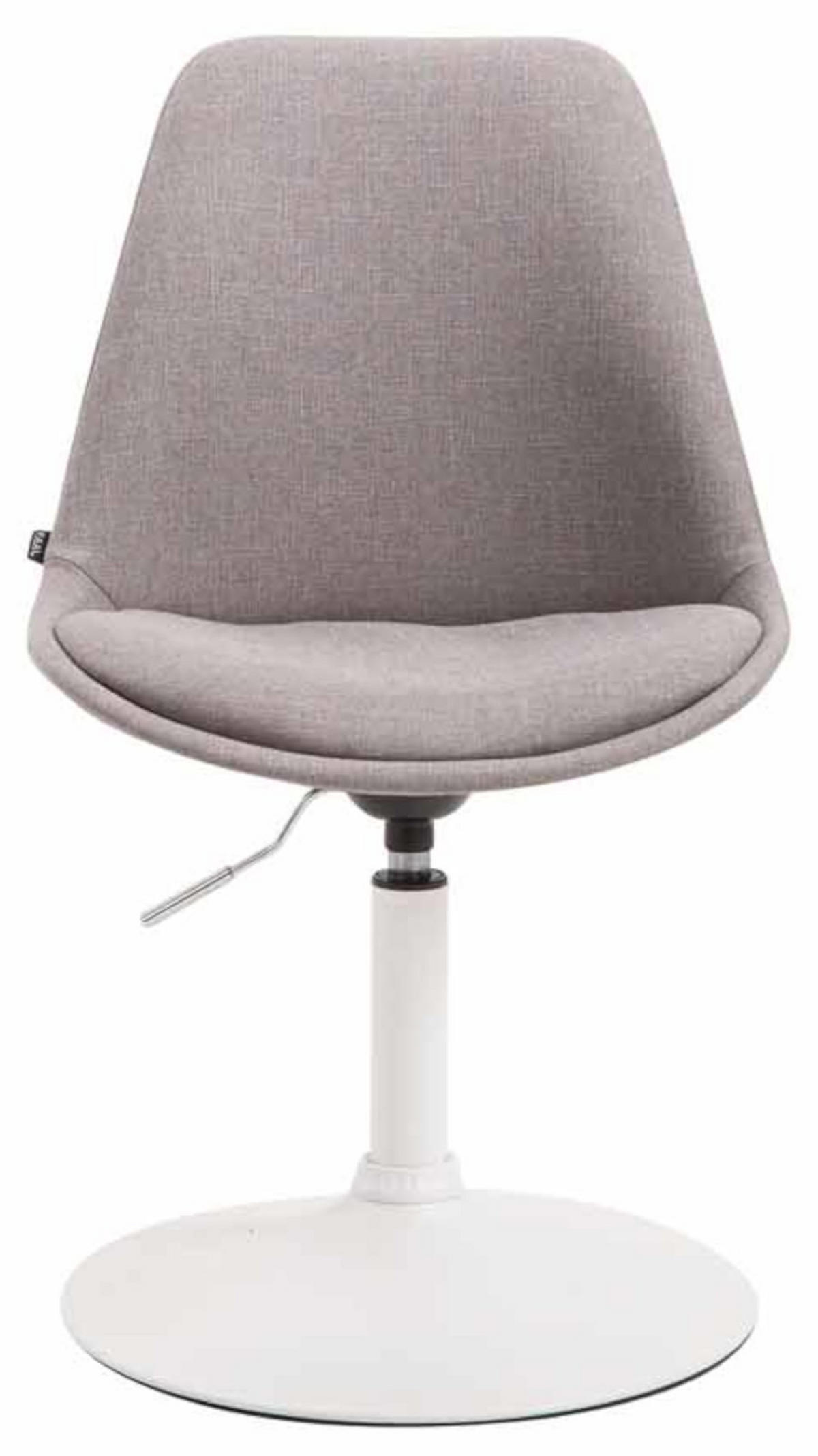 STUHL 4er Set Stoff grau - Weiß/Grau, Textil/Metall (48/76/57cm) - CLP