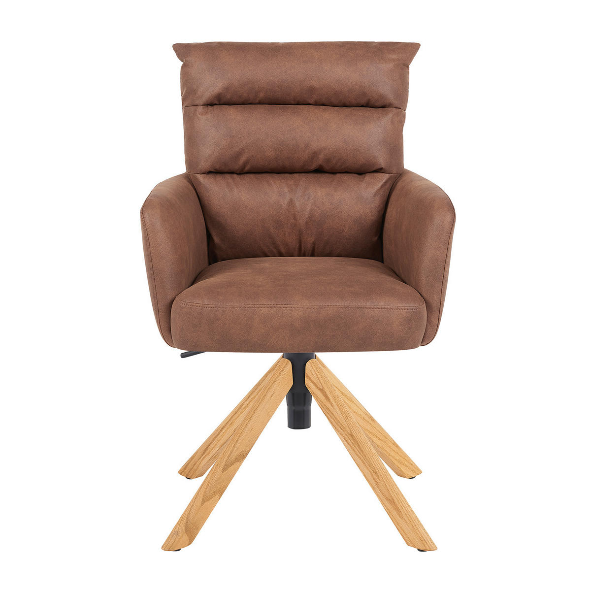 BÜROSTUHL Mika-Tesa 2er-Set - Honigeiche/Braun, Eichenholz/Holz (59/95/66cm) - DUBI Möbel