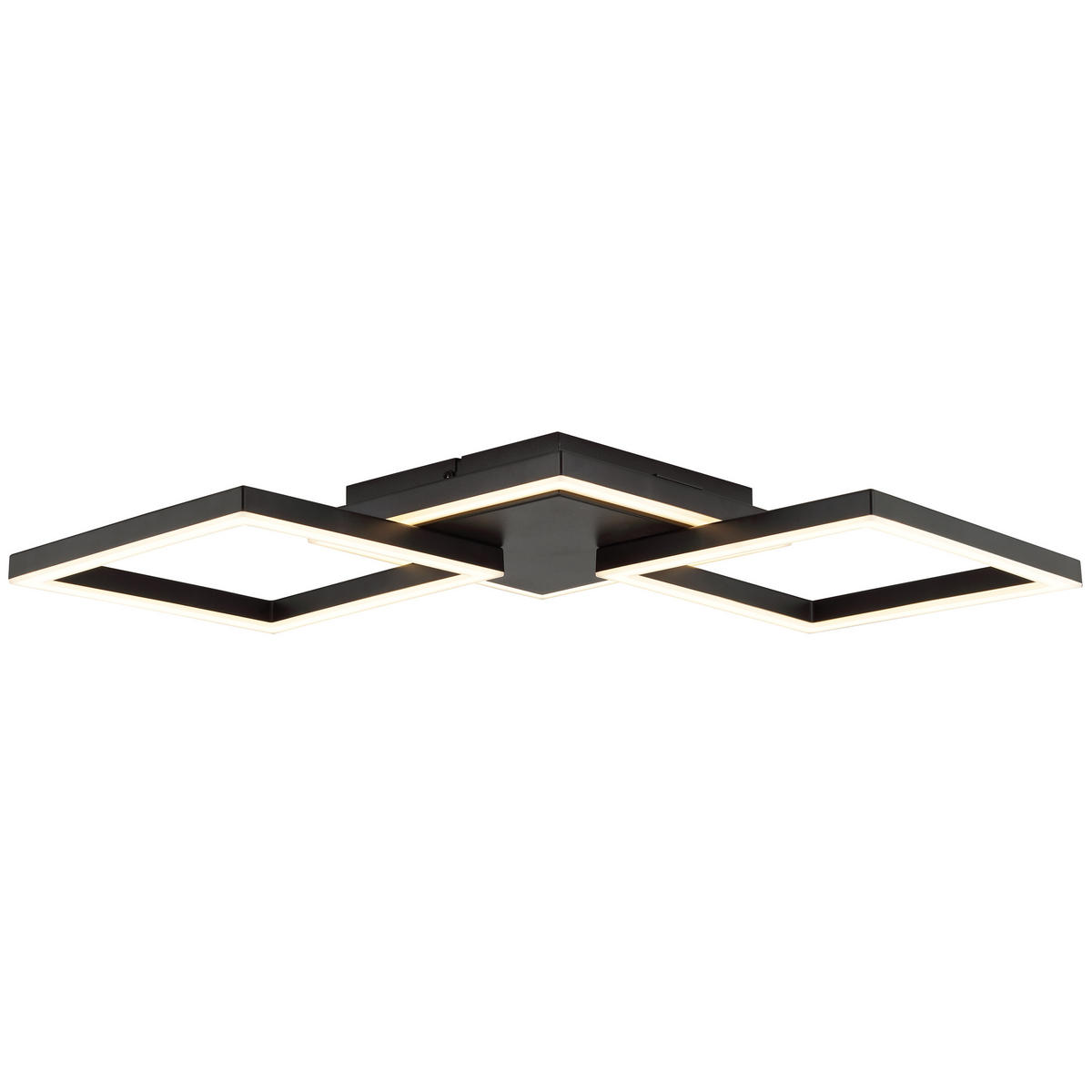 LED DECKENLEUCHTE Jorvic Schwarz 28/61,5/5 cm - Schwarz, Kunststoff (28/61.5/5cm) - Brilliant